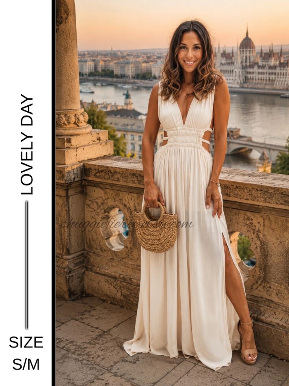 ✨MSRP $78 | Lovely Day Soft Ivory Cutout Maxi Dress | Boho Dress | Size S ✨